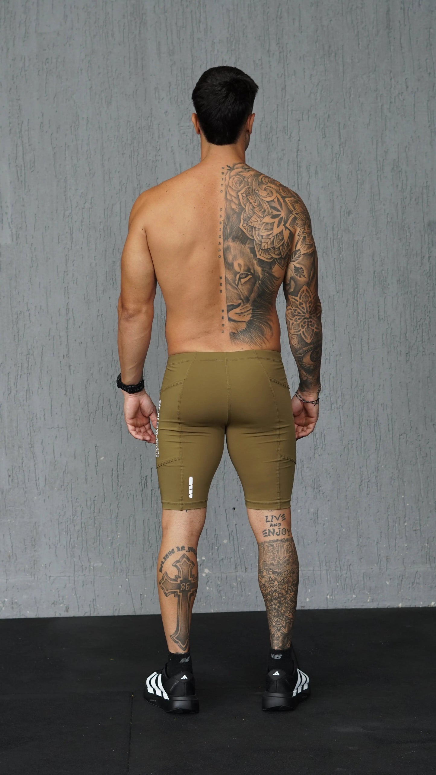 bermuda compressão faded oliva Drill