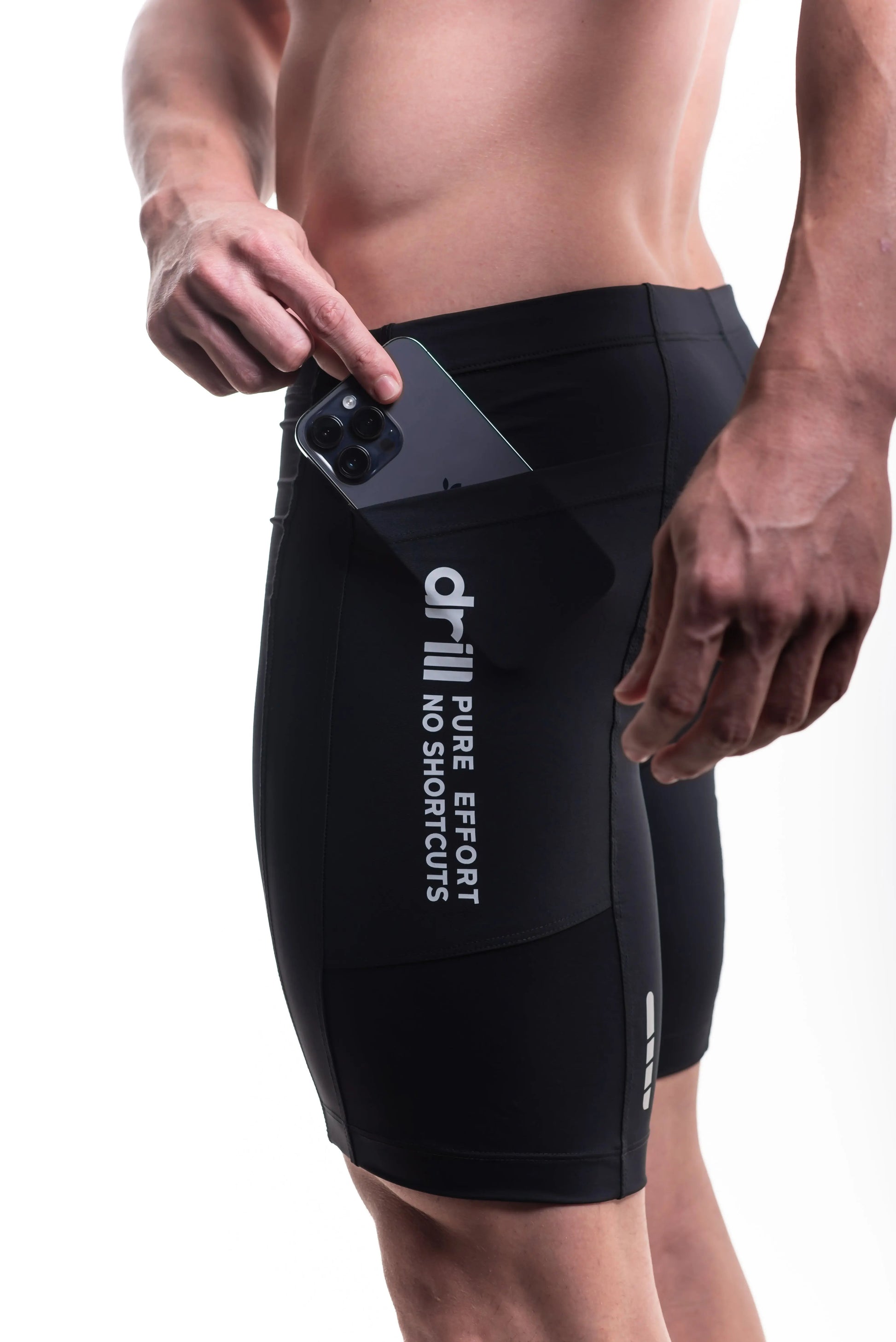 bermuda compressão faded preta Drill